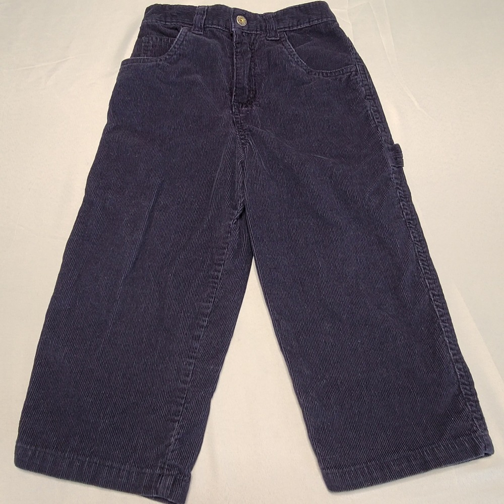 Faded Glory Carpenter Pants Toddler 3T Navy Blue Corduroy Utility FG1A4174T